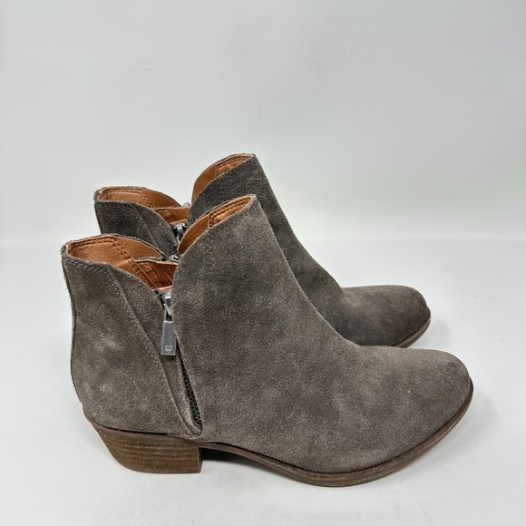 LUCKY BRAND Leather Suede Ankle Boots Booties Women's Size 7M - Picture 4 of 14